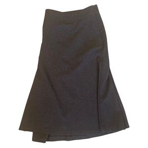 George Me by Mark Eisen grey flared wool blend professional skirt